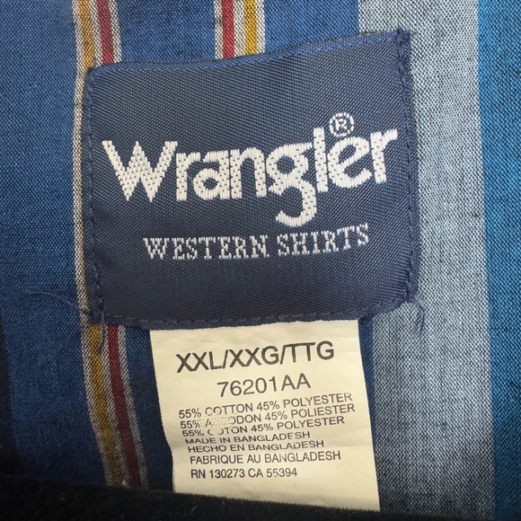 Men’s Vintage Wrangler Pearl Snap Button Up - Picture 3 of 4